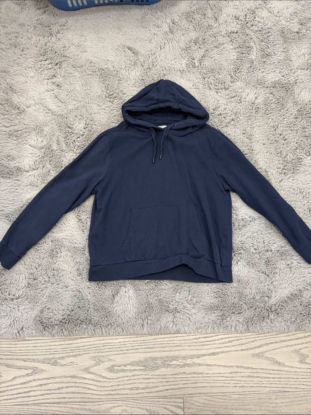 Classic Navy Hooded Pullover Sweatshirt